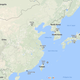 The Senkaku Islands are that little white dot surrounded by the black dot just Northeast of Taiwan.